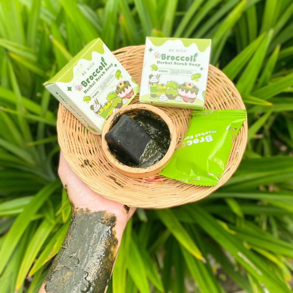 Be Rich Broccoli Herbal Scrub Soap