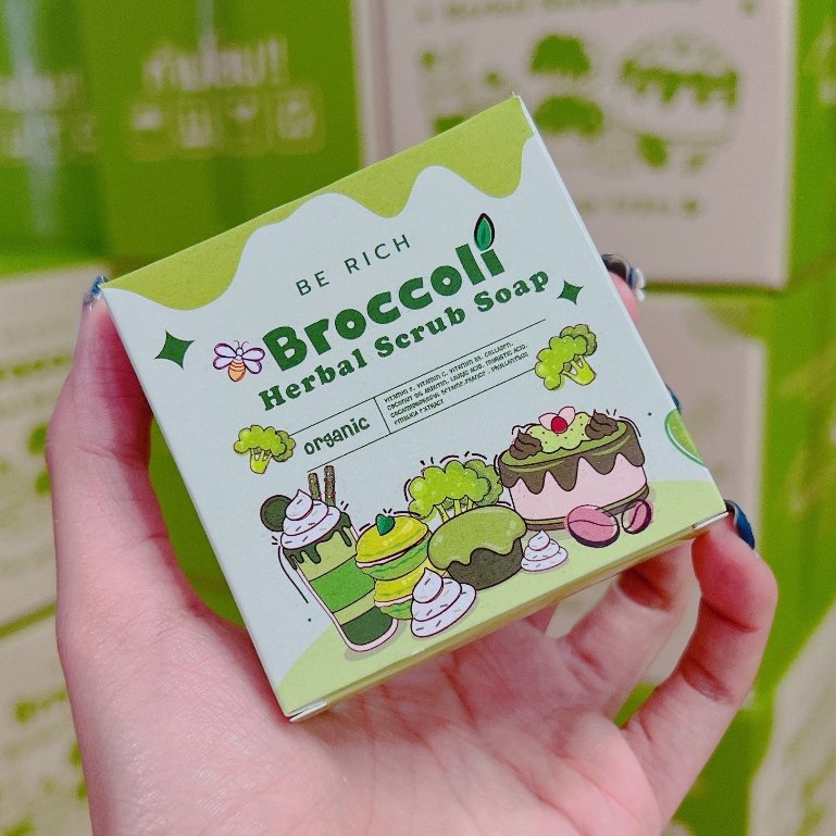 Be Rich Broccoli Herbal Scrub Soap