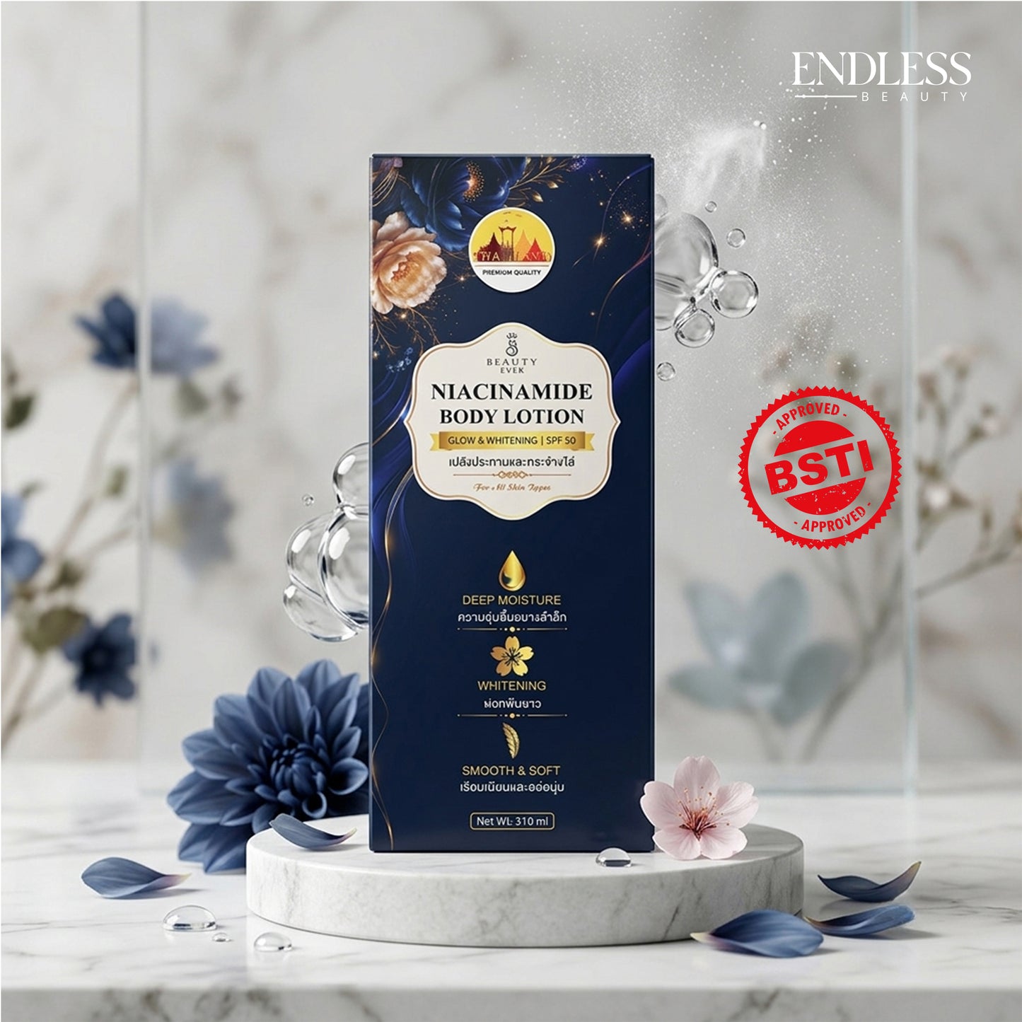 Beauty Ever Niacinamide Body Lotion Glow & Whitening SPF 50