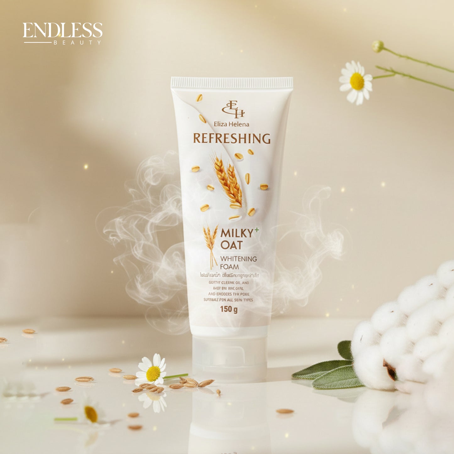 Eliza Helena Refreshing Milky Oat Whitening Foam
