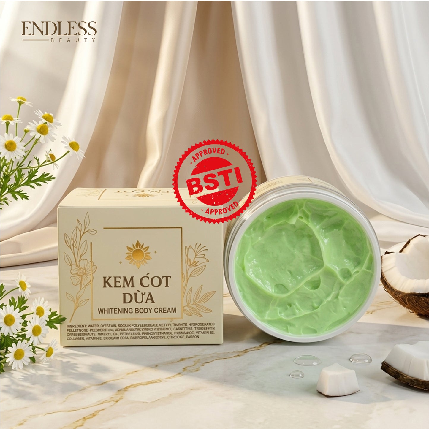 Kem Cot Dua Whitening Body Cream