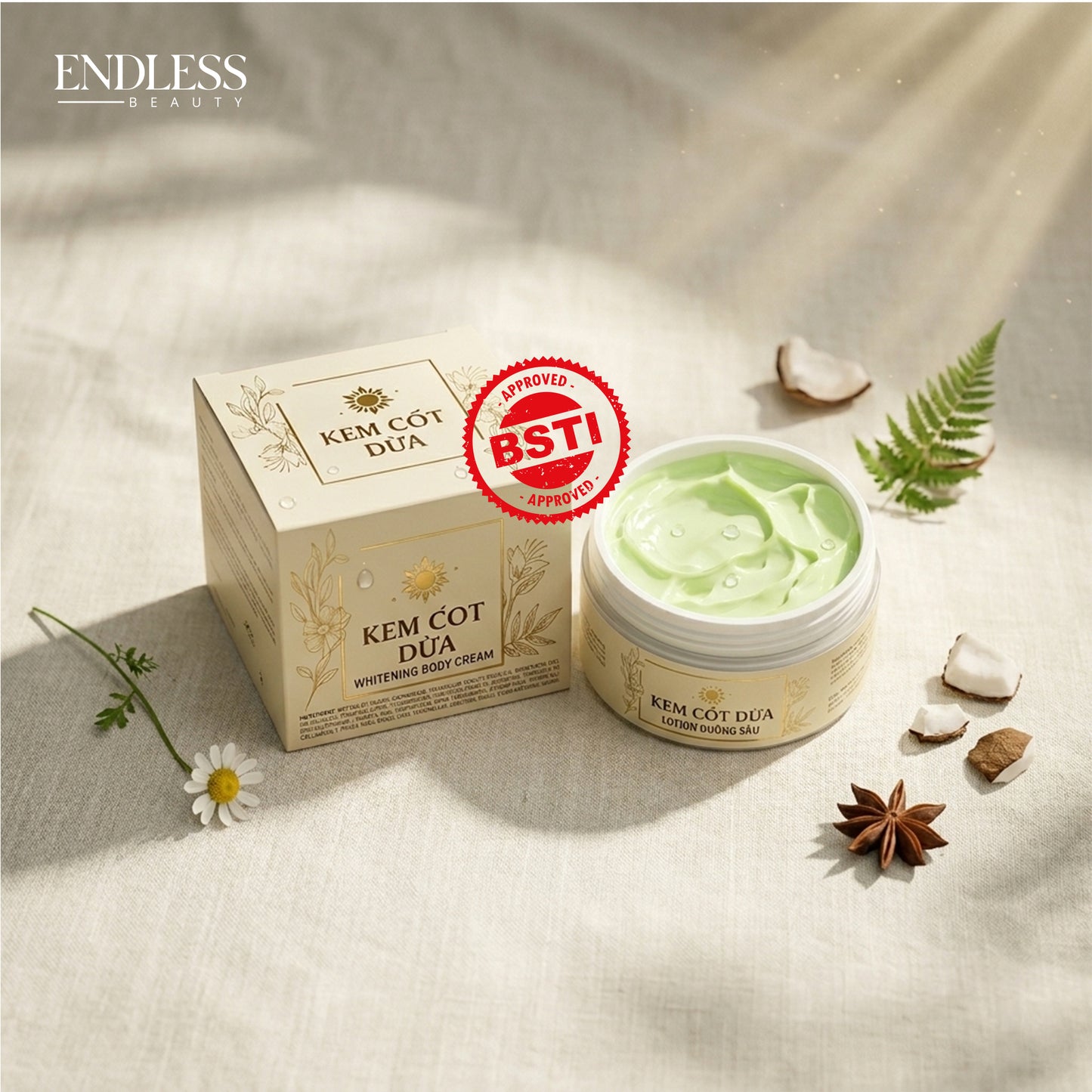 Kem Cot Dua Whitening Body Cream