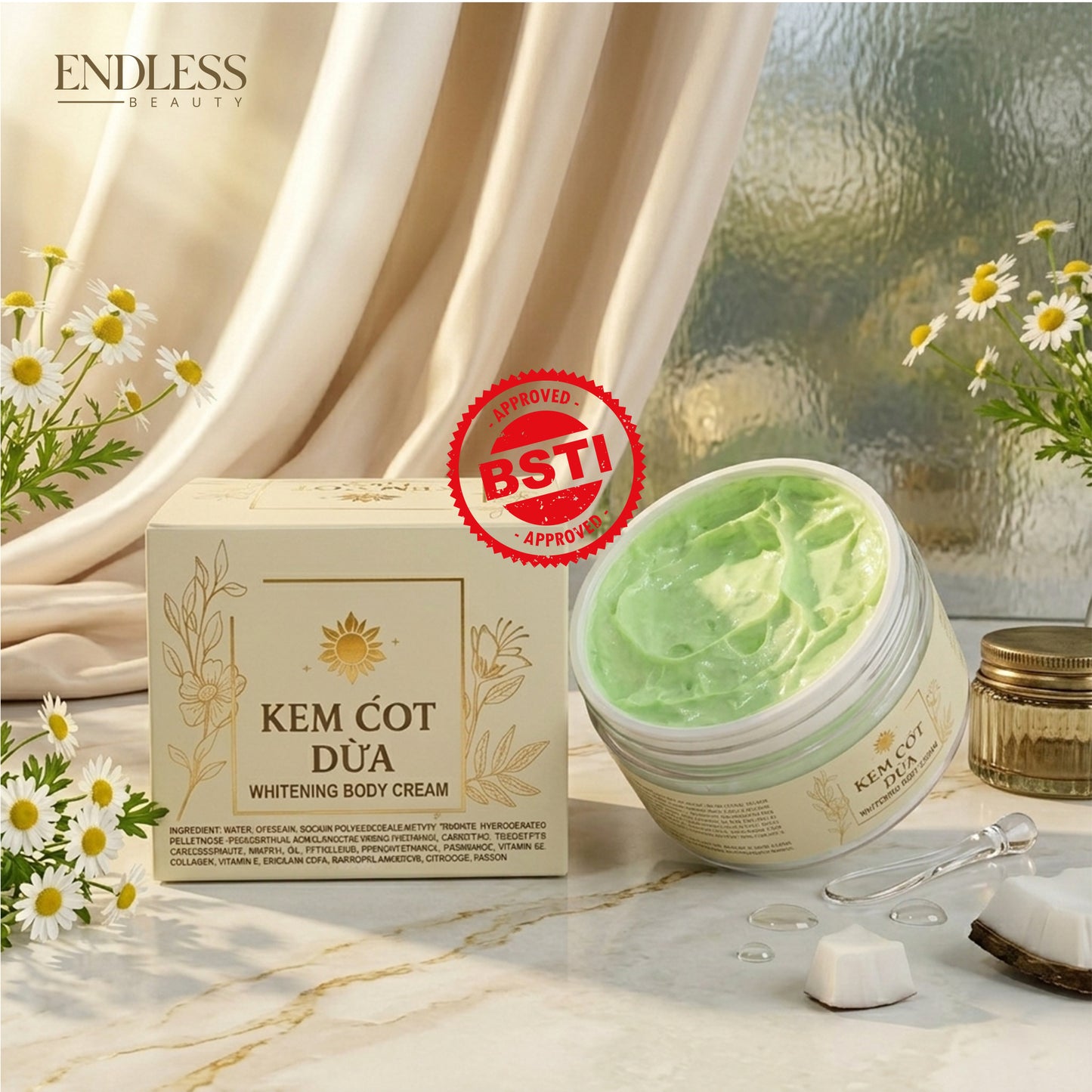 Kem Cot Dua Whitening Body Cream