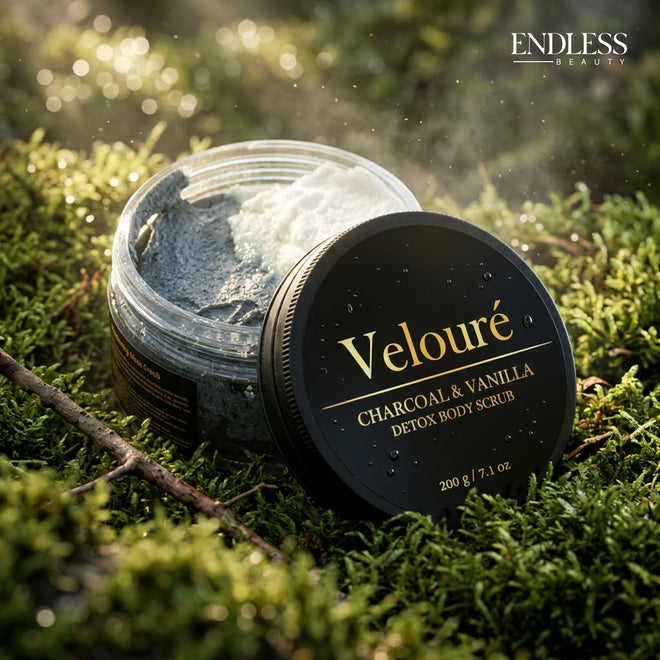 Veloure Charcoal & Vanilla Detox Body Scrub