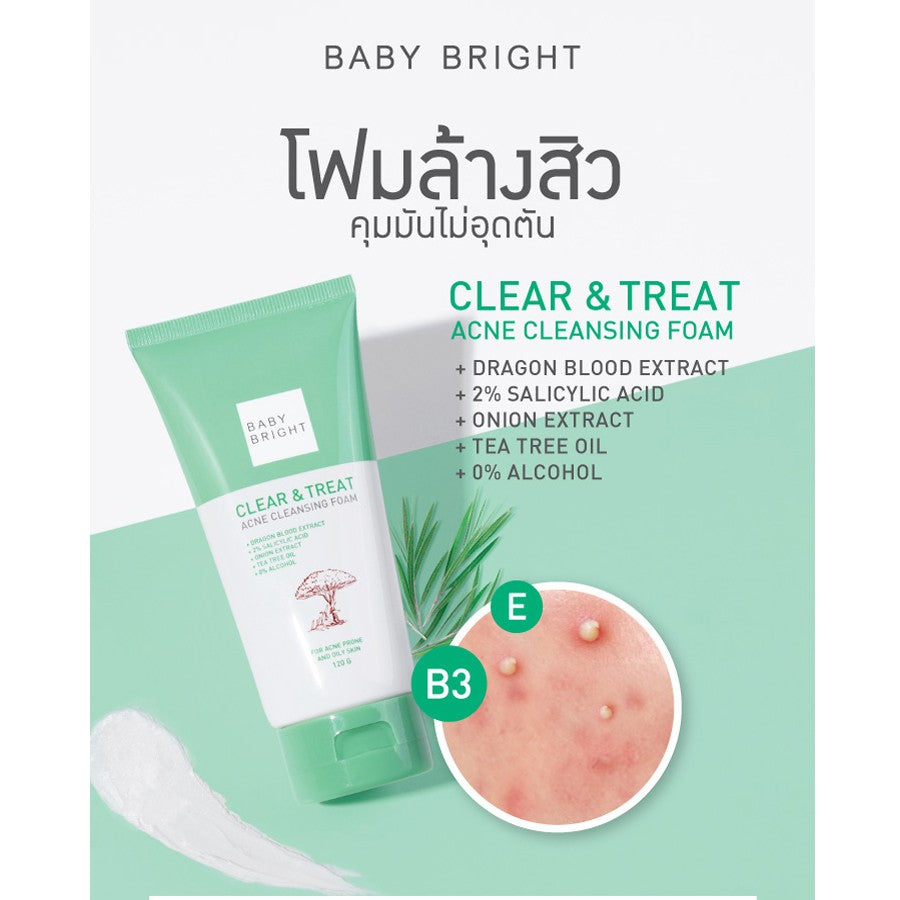 Baby Bright Clear & Treat Acne Cleansing Foam